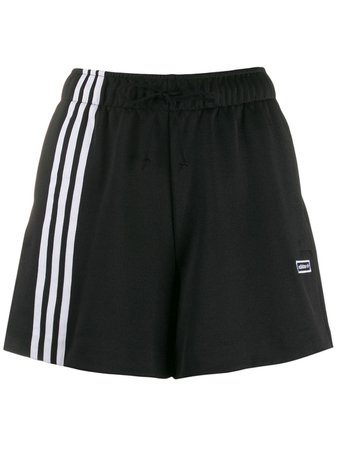 Black Adidas Originals Three Stripe Shorts | Farfetch.com