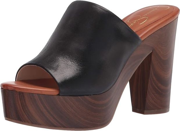 Amazon.com | Jessica Simpson womens Shelbie Block Platform Heeled Sandal, Dark Black, 9 US | Platforms & Wedges