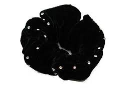 black dark goth edgy hair band bandana retro vintage ribbon accessories scrunchie