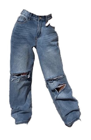 baggy distressed jeans
