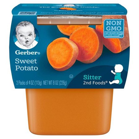 Gerber Sitter 2nd Foods Non-GMO Sweet Potato Baby Meals - 2ct/4oz Each : Target