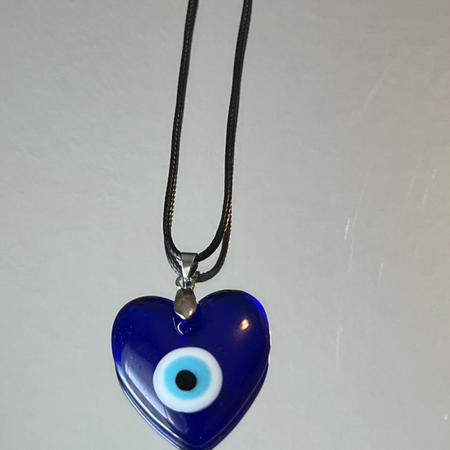 evil eye heart necklace