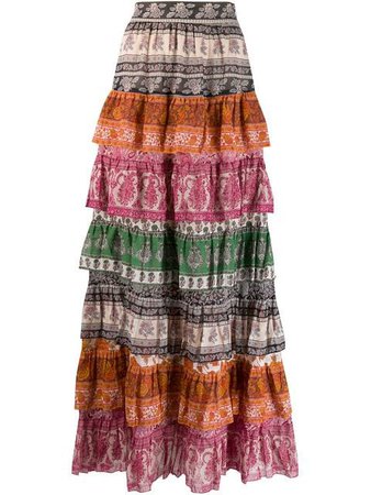 Zimmermann Sama Layered Maxi Skirt