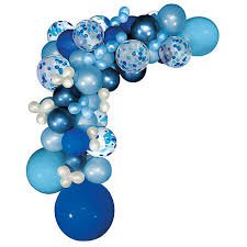 blue balloon garland - Google Search
