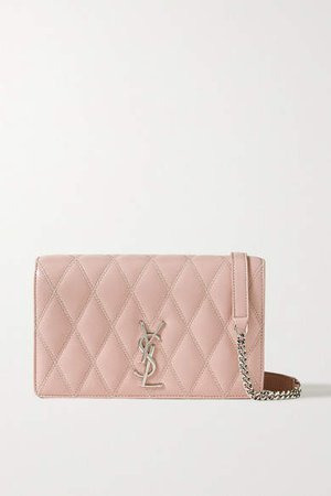 Angie Quilted Leather Shoulder Bag - Pink