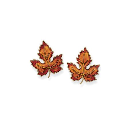 Goldplated Glitter Enamel Crystal Leaf Earrings & Affordable Fashion Jewelry - Shop Now