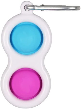 A simple dimple toy for adults and children to decompress, a silicone toy with a foam keychain for babies’ fingers. (Blue) at Amazon Men’s Clothing store
