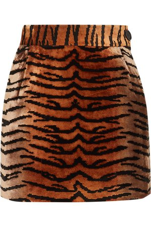 Attico | Velvet-jacquard mini skirt | NET-A-PORTER.COM