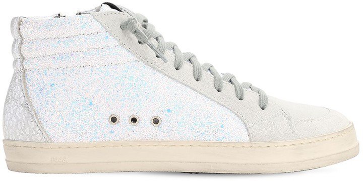 20mm Skate Glitter & Suede High Sneakers