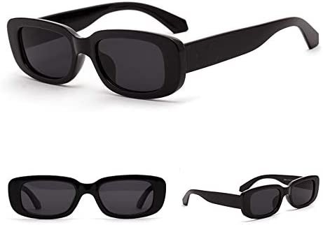 Amazon.com: BOJOD Rectangle Sunglasses for Women Men Fashion Trendy Chunky Frame 90s Rectangle Sunglasses Black : Clothing, Shoes & Jewelry