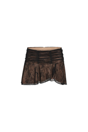 black tan lace skirt