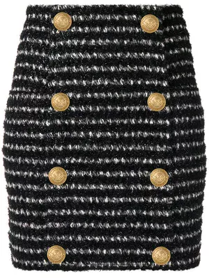 BALMAIN bouclé-tweed mini skirt