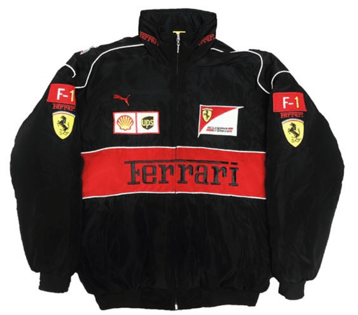 Vintage "ferrari" f1 jacket black