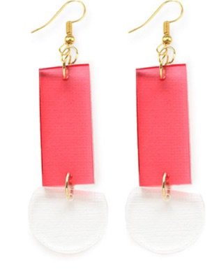 pink earrings Ink and Alloy