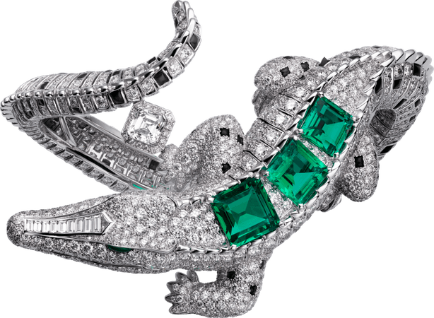 Cartier, Orinoco crocodile emerald bracelet