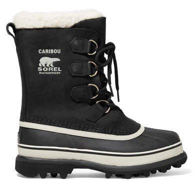 Caribou Waterproof Nubuck And Rubber Boots - Black