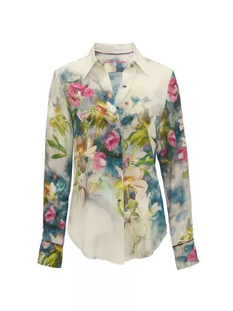 Shop Robert Graham Gabriela Floral Print Shirt | Saks Fifth Avenue