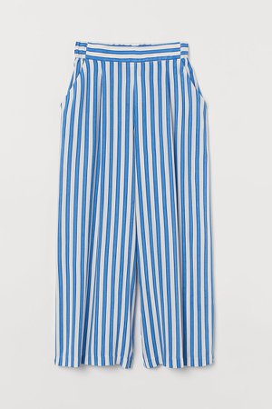 Wide-cut Pants - Blue