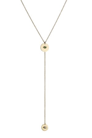 18kt Yellow Gold Necklace with Emerald and Sapphire Gr. One Size