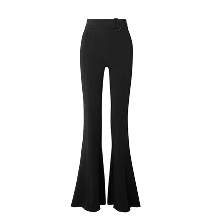 JESSICABUURMAN - HEVLY BUCKLED HIGH WAIST FLARED PANTS