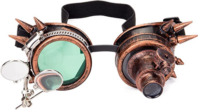 Amazon.com: Victorian Steampunk Goggles With Double Ocular Loupe Welding Goth Cosplay Vintage Goggles : Clothing, Shoes & Jewelry