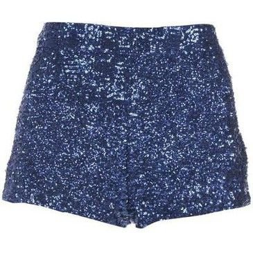 blue glitter shorts
