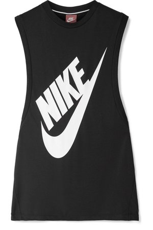 Nike | Essential printed stretch-jersey tank | NET-A-PORTER.COM