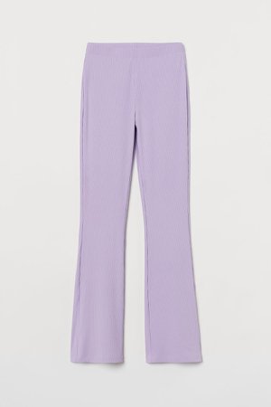 Ribbed Jazz Pants - Purple
