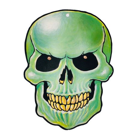 Vintage Die Cut Skull Paper Halloween Double Sided Decoration 80’s | eBay