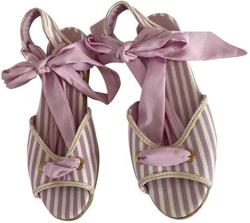 x Sergio Rossi Marquise embellished sandals in pink - Area