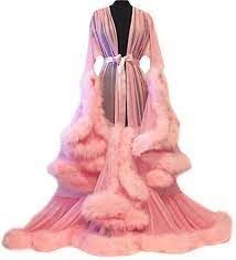 Pink fluffy robe