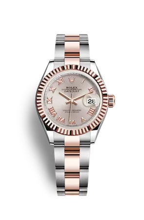 Rolex Lady-Datejust 28 Watch: Everose Rolesor - combination of Oystersteel and 18 ct Everose gold - M279171-0006