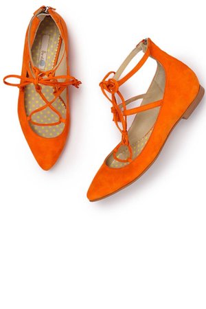 orange strappy shoes