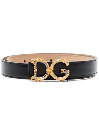 Shop Dolce & Gabbana baroque DG logo belt with Express Delivery - FARFETCH