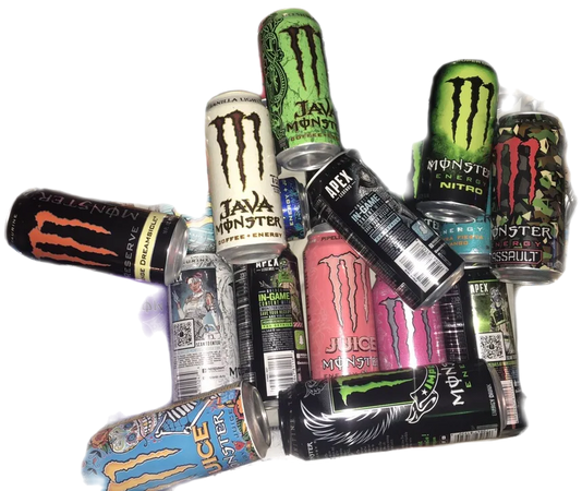 monster energy pile