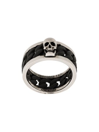 Alexander Mcqueen Skull Panelled Ring Ss20 | Farfetch.com