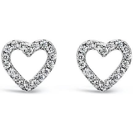 silver heart earrings - Google Search