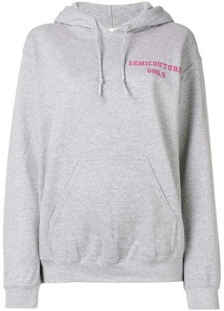 Semicouture name print hoodie