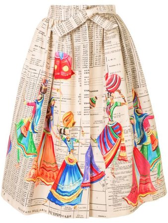 Stella Jean hand-painted Midi Skirt - Farfetch