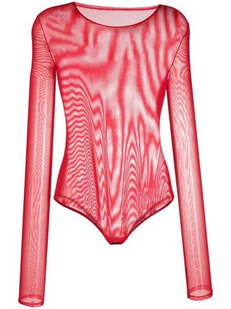 Loulou x Rue Ra long-sleeve semi-sheer Bodysuit - Farfetch