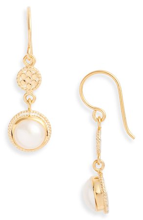 Anna Beck Genuine Pearl Double Drop Earrings (Nordstrom Exclusive) | Nordstrom