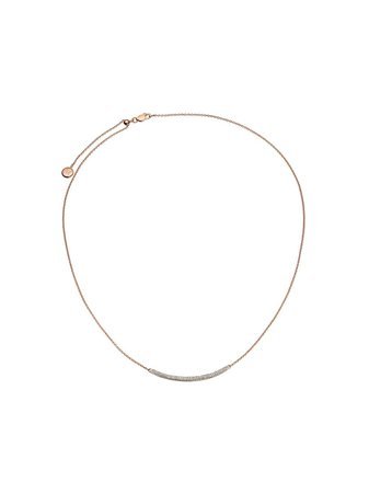 Monica Vinader Skinny Curve Diamond Necklace | Farfetch.com