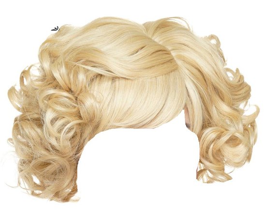 curly blonde wig
