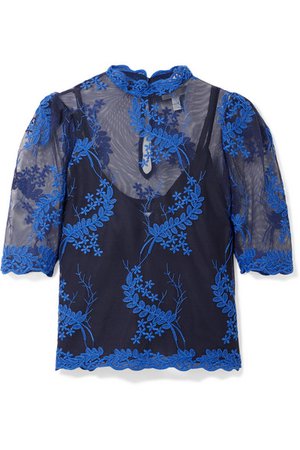 alice McCALL | Honeymoon embroidered tulle top | NET-A-PORTER.COM