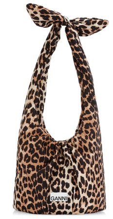 GANNI Leopard Handle Bag