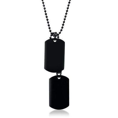Simple Stainless Steel Double Dog Tag Necklace Pendant Men Personalized Gold Siver Black Color Jewelry Chain-in Pendant Necklaces from Jewelry & Accessories on Aliexpress.com | Alibaba Group