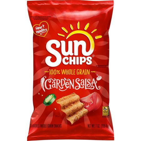 SunChips Garden Salsa Flavored Whole Grain Snacks, 7 oz Bag - Walmart.com