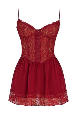 Redcurrant Lace Mini Dress - Mistress Rock