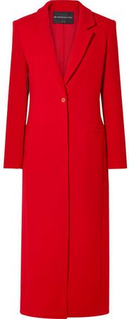 Wool-crepe Coat - Red