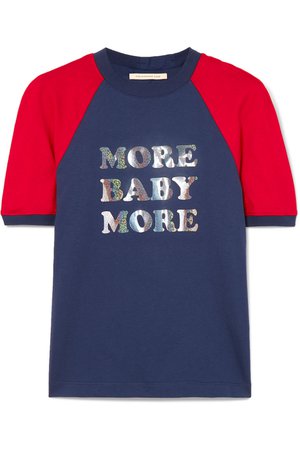 Christopher Kane | More Baby More printed two-tone cotton-jersey T-shirt | NET-A-PORTER.COM